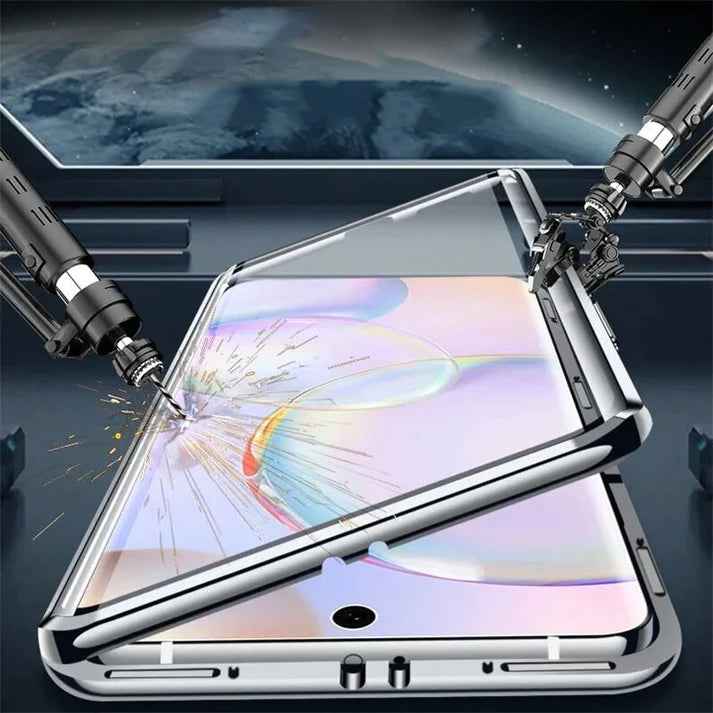 OnePlus Series - 360° (Front+Back) Metal Body Protection Glass Case