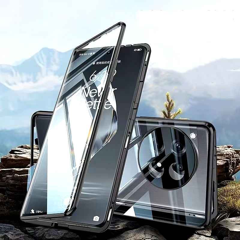 OnePlus Series - 360° (Front+Back) Metal Body Protection Glass Case
