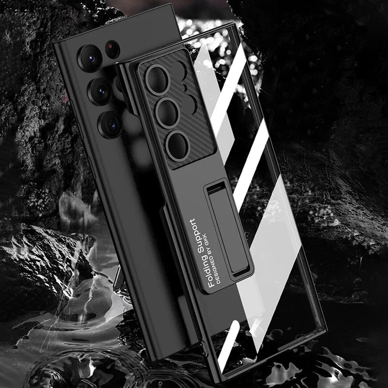 Anti-Yellowing Transparent Kickstand Protective Case