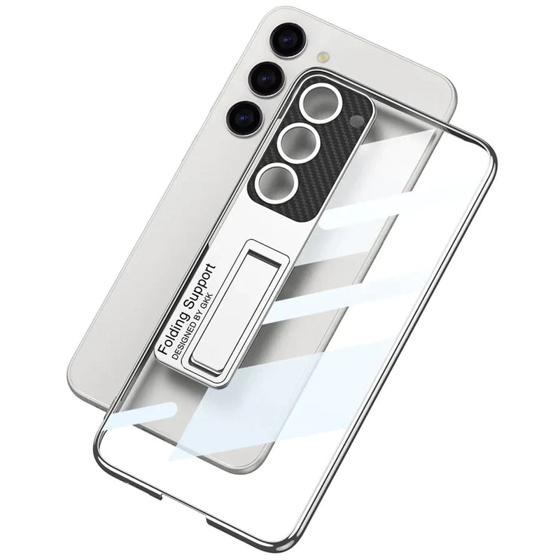 Anti-Yellowing Transparent Kickstand Protective Case