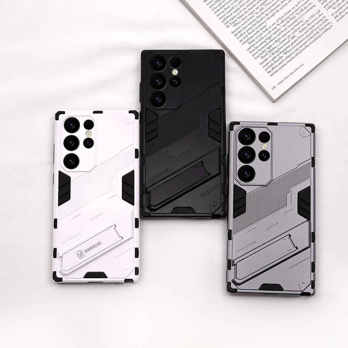 Galaxy S Series - Elegant Hard Armor Invisible Bracket Phone Case