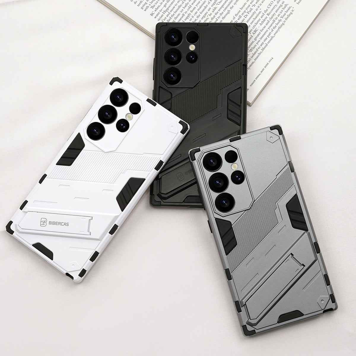 Galaxy S Series - Elegant Hard Armor Invisible Bracket Phone Case