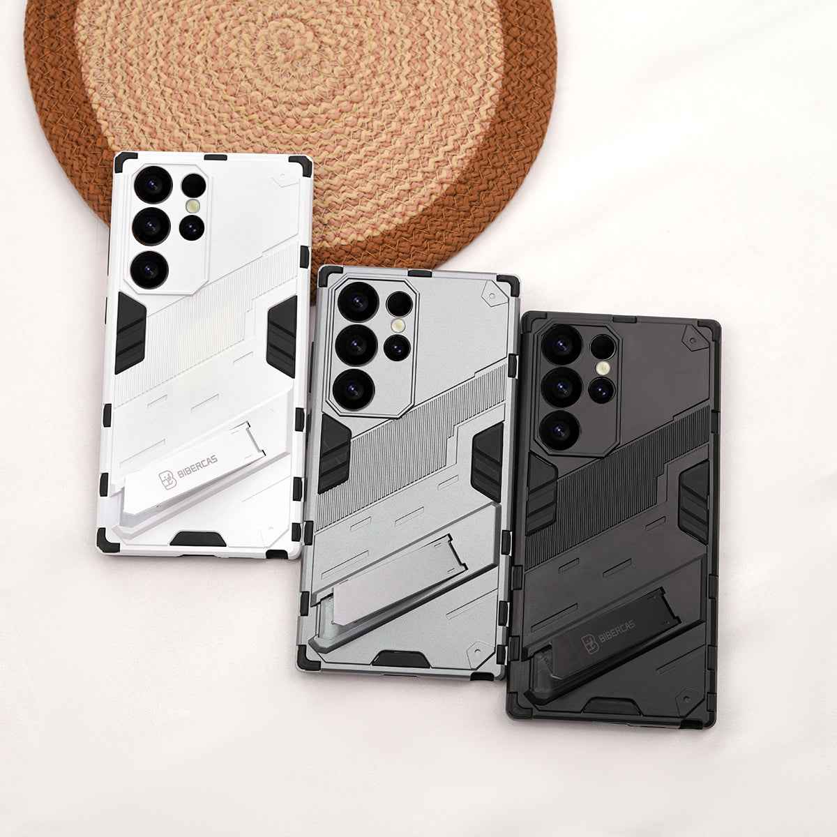 Galaxy S Series - Elegant Hard Armor Invisible Bracket Phone Case