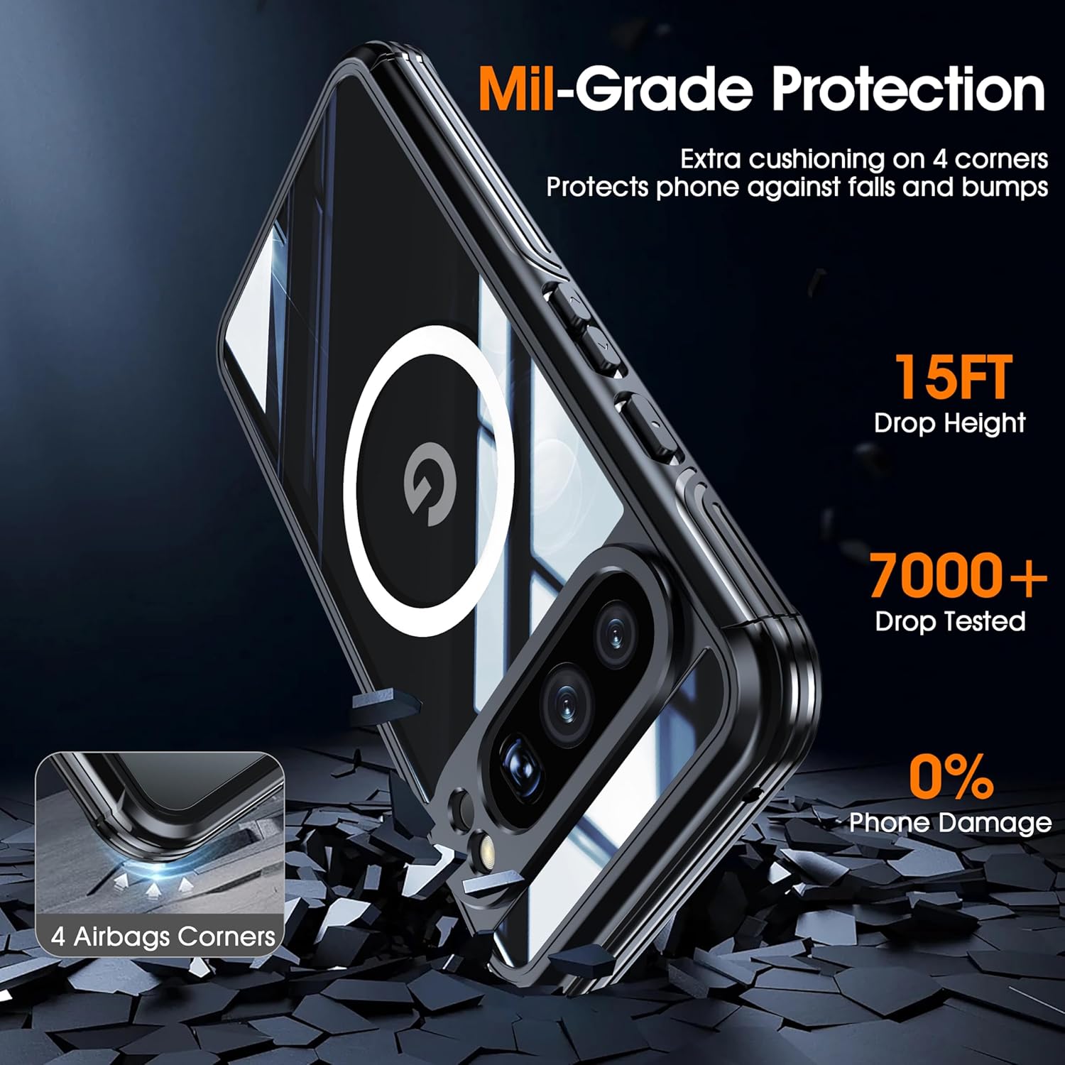 Military Grade Shockproof Case - Google