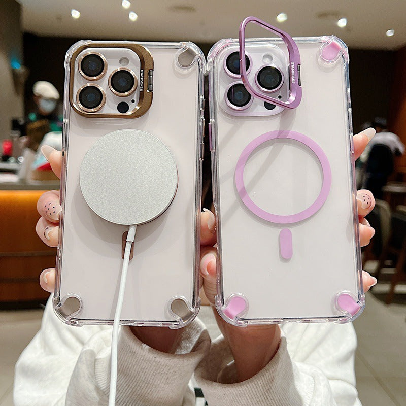 Transparent Magnetic Shockproof Case - iPhone