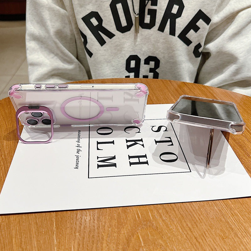 Transparent Magnetic Shockproof Case - iPhone