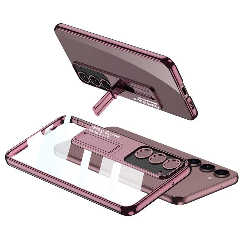 Anti-Yellowing Transparent Kickstand Protective Case