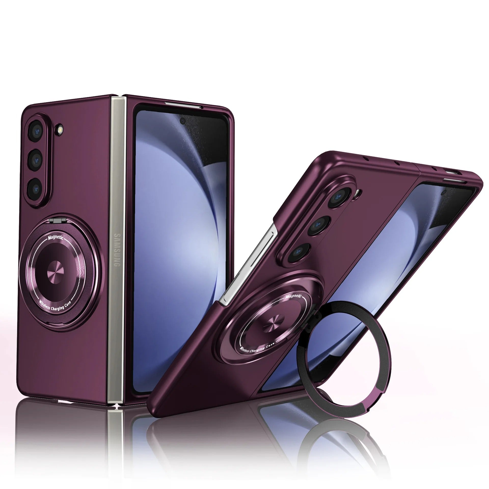 Galaxy Z Fold Series - Magnetic Ring Kickstand Case