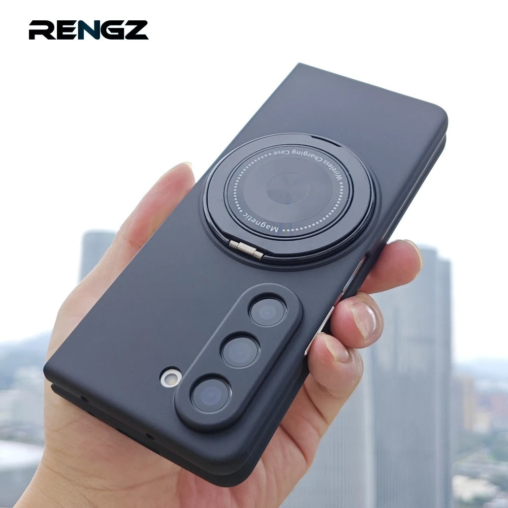 Galaxy Z Fold Series - Magnetic Ring Kickstand Case