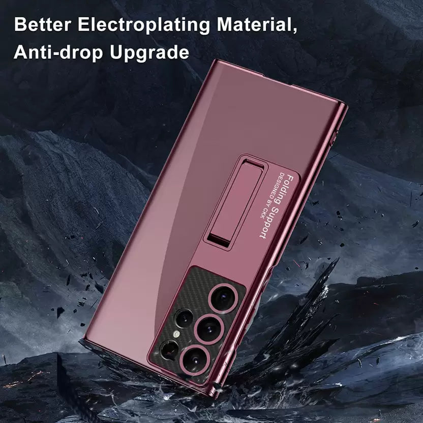 Anti-Yellowing Transparent Kickstand Protective Case