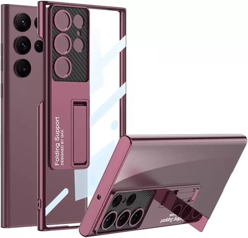 Anti-Yellowing Transparent Kickstand Protective Case